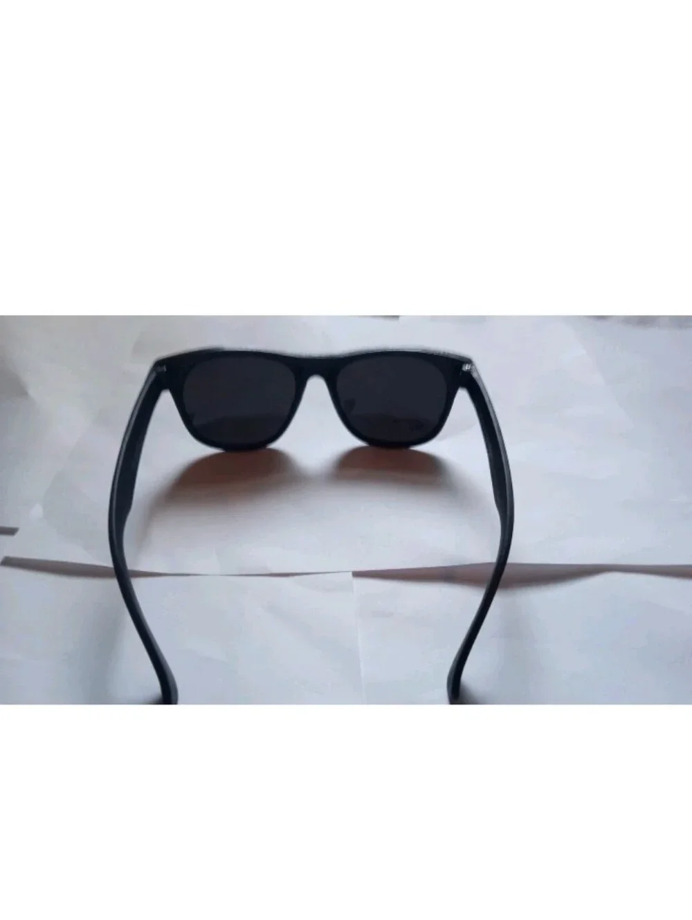 Unmarked Sunglasses Black Plastic Frame Black Tinted Plastic Lenses Classic